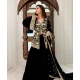 Generic Women's Georgette Embroidery 3-4th Sleeve V-Neck Kurti, Palazzo And Dupatta Set (Black) Generic Women's Georgette Embroidery 3-4th Sleeve V-Neck Kurti, Palazzo And Dupatta Set (Black)