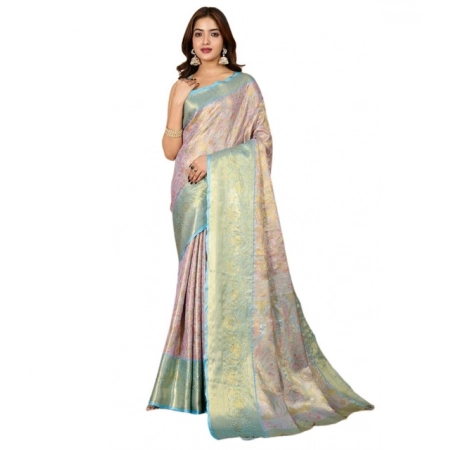 Generic Women's Jacquard Saree With Unstitched Blouse 5.5Mtr (Multicolor) Generic Women's Jacquard Saree With Unstitched Blouse 5.5Mtr (Multicolor)