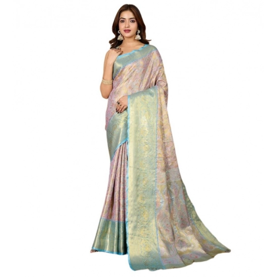 Generic Women's Jacquard Saree With Unstitched Blouse 5.5Mtr (Multicolor) Generic Women's Jacquard Saree With Unstitched Blouse 5.5Mtr (Multicolor)