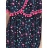 Generic Girl's Rayon Flamingo Print Sleeveless Dress (Black)