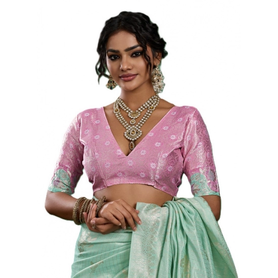 Generic Women's Linen Cotton Printed Saree With Unstitched Blouse 5.5Mtr (Sea Green) Generic Women's Linen Cotton Printed Saree With Unstitched Blouse 5.5Mtr (Sea Green)