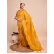 Generic Women's Soft Silk Jacquard Saree With Unstitched Blouse 5.5Mtr (Mustard)