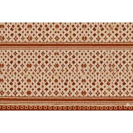 Generic Fleece Geometric Double Polar Warm Bedsheet with 2 Pillow Cover (Orange)