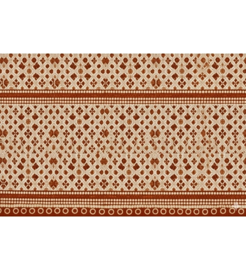 Generic Fleece Geometric Double Polar Warm Bedsheet with 2 Pillow Cover (Orange)