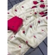 Generic Women's Georgette Embellished Saree With Unstitched Blouse 5.5Mtr (Cream-Red) Generic Women's Georgette Embellished Saree With Unstitched Blouse 5.5Mtr (Cream-Red)