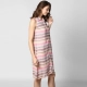 Generic Women's Polyester Striped Sleeveless Dress (Pink) Generic Women's Polyester Striped Sleeveless Dress (Pink)