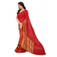 Generic Women's Georgette Printed Saree With Unstitched Blouse 5.5Mtr (Red) Generic Women's Georgette Printed Saree With Unstitched Blouse 5.5Mtr (Red)