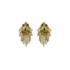 Generic Women's Pack of_2 Brass Gold-Plated Earrings (Gold)