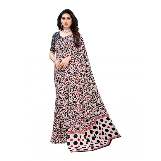 Generic Women's Georgette Printed Saree With Unstitched Blouse 5.5Mtr (Red) Generic Women's Georgette Printed Saree With Unstitched Blouse 5.5Mtr (Red)