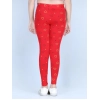 Generic Girl's Cotton Lycra Printed Elasticated Leggings (Red) Generic Girl's Cotton Lycra Printed Elasticated Leggings (Red)