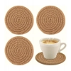 Generic Cotton Pack Of_2 Rope Drink Coasters 4 Pcs Set (Beige)