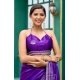 Generic Women's Faux Shimmer Floral Embroidery Ready to wear Saree With Unstitched Blouse 5.5Mtr (Purple) Generic Women's Faux Shimmer Floral Embroidery Ready to wear Saree With Unstitched Blouse 5.5Mtr (Purple)