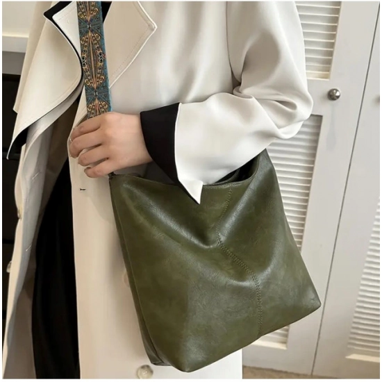 Generic Women's PU Leather Zipper Handbag (Green) Generic Women's PU Leather Zipper Handbag (Green)
