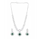 Generic Women's Brass Silver Plated Necklace set (Green) Generic Women's Brass Silver Plated Necklace set (Green)