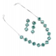 Generic Women's Brass Silver Plated Necklace set (Turquoise) Generic Women's Brass Silver Plated Necklace set (Turquoise)
