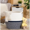Generic Cotton Matka 14x12 Inch Storage Basket For Clothes With Out Lid (Gray-White) Generic Cotton Matka 14x12 Inch Storage Basket For Clothes With Out Lid (Gray-White)
