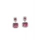 Generic Women's Brass Silver Plated Drop Earrings (Red) Generic Women's Brass Silver Plated Drop Earrings (Red)