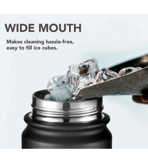 Generic 650 Ml Double Wall Insulated Stainless Steel Water Bottle With Flip Lid (Black) Generic 650 Ml Double Wall Insulated Stainless Steel Water Bottle With Flip Lid (Black)