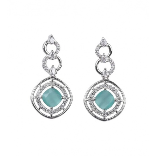 Generic Women's Brass Silver Plated Necklace set (Turquoise) Generic Women's Brass Silver Plated Necklace set (Turquoise)