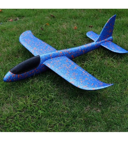 Generic EPP Foam Galaxy Hand Throw Flying LED Glider Airplane (Blue-Multicolor)