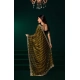 Generic Women's Net Sequence Saree With Unstitched Blouse 5.5Mtr (Olive) Generic Women's Net Sequence Saree With Unstitched Blouse 5.5Mtr (Olive)