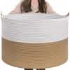 Generic Cotton Pack Of_1 16x14 Inch Storage Basket For Clothes With Out Lid (Beige-White) Generic Cotton Pack Of_1 16x14 Inch Storage Basket For Clothes With Out Lid (Beige-White)
