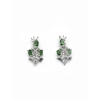 Generic Women's Brass Silver Plated Necklace set (Green)