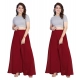 Generic Women's Pack of 2 Georgette Solid High Rise Wide Leg Flared Palazzos with Elastic Waist (Maroon) Generic Women's Pack of 2 Georgette Solid High Rise Wide Leg Flared Palazzos with Elastic Waist (Maroon)