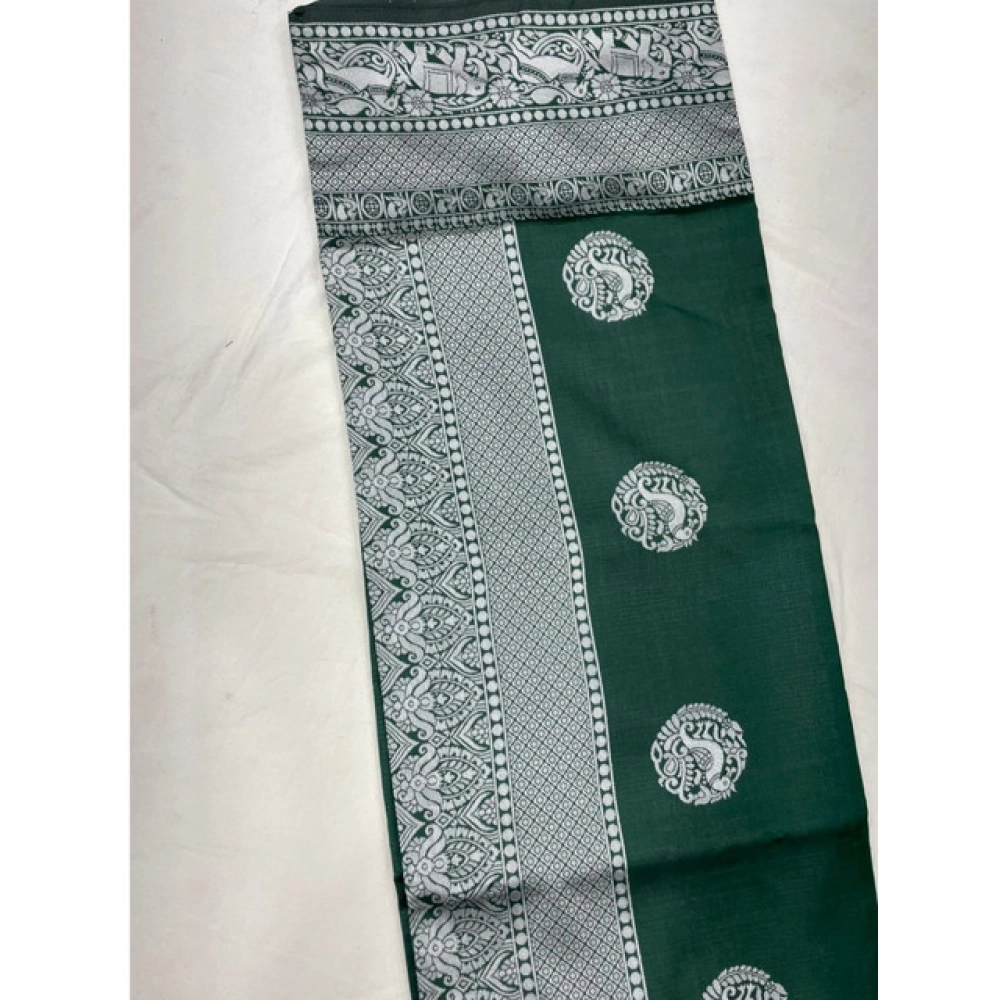 Generic Women's Soft Litchi Silk Jacquard Work Saree With Unstitched Blouse 5.5Mtr (Green) Generic Women's Soft Litchi Silk Jacquard Work Saree With Unstitched Blouse 5.5Mtr (Green)