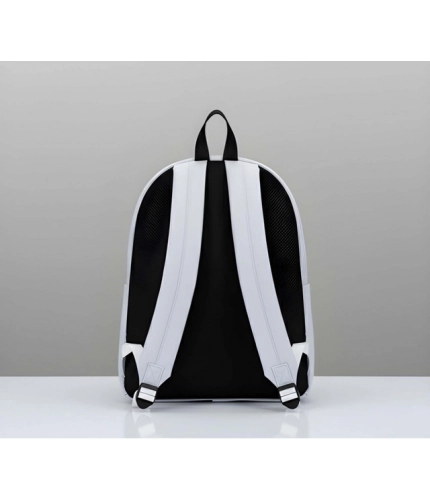 Generic Unisex PU Leather Solid Medium Zipper Backpack (Grey) Generic Unisex PU Leather Solid Medium Zipper Backpack (Grey)