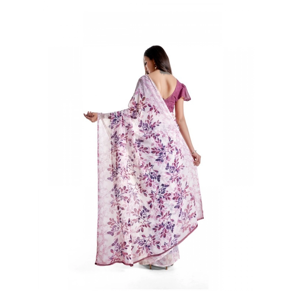 Generic Women's Georgette Printed Saree With Unstitched Blouse 5.5Mtr (Pink) Generic Women's Georgette Printed Saree With Unstitched Blouse 5.5Mtr (Pink)