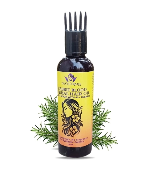 Generic Devi Herbels Rabbit Blood Herbal 100 ML Hair Oil - Men's And Women's Hair Growth Oil
