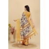 Generic Women's Cotton Silk Floral Printed Saree With Unstitched Blouse 5.5Mtr (Purple)