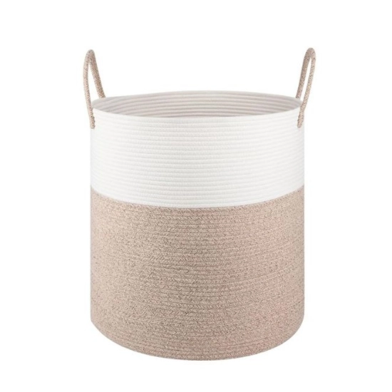 Generic Cotton 12x14 Inch-Kidi-Handle Storage Basket For Clothes With Out Lid (Kidi-White) Generic Cotton 12x14 Inch-Kidi-Handle Storage Basket For Clothes With Out Lid (Kidi-White)