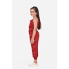 Generic Girl's Rayon Floral Sleeveless Jumpsuit (Red) Generic Girl's Rayon Floral Sleeveless Jumpsuit (Red)