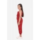 Generic Girl's Rayon Floral Sleeveless Jumpsuit (Red) Generic Girl's Rayon Floral Sleeveless Jumpsuit (Red)