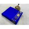 Generic Women's Crepe Chit Pallu Solid Saree With Unstitched Blouse 5.5Mtr (Navy Blue)