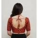 Generic Women's Ajrakh Cotton Printed Sweetheart Padded Blouse (Red 38 Ready (Self Alterable 36–40) Generic Women's Ajrakh Cotton Printed Sweetheart Padded Blouse (Red 38 Ready (Self Alterable 36–40)