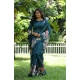 Generic Women's Faux_Tussar Floral Saree With Unstitched Blouse 5.5Mtr (Teal) Generic Women's Faux_Tussar Floral Saree With Unstitched Blouse 5.5Mtr (Teal)