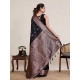 Generic Women's Jacquard Woven Saree With Unstitched Blouse 5.5Mtr (Black) Generic Women's Jacquard Woven Saree With Unstitched Blouse 5.5Mtr (Black)