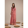 Generic Women's Blended_Cotton Floral Motifs And Woven Buttas Saree With Unstitched Blouse 5.5Mtr (Pink)