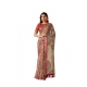 Generic Women's Faux_Linen Printed Saree With Unstitched Blouse 5.5Mtr (Light_Beige)