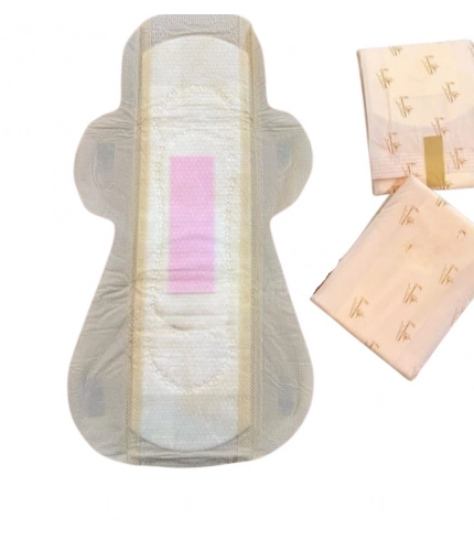 Generic Pack of_12 Pcs Cotton Bamboo Sanitary Pads with Wings (White, each pack_6 pads)