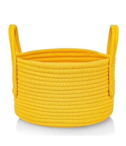 Generic Cotton Pack Of_1 Basket 7x5 Inch Storage Basket For Clothes (Yellow)