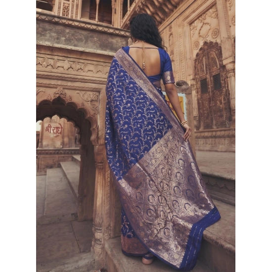 Generic Women's Art Silk Printed Saree With Unstitched Blouse 5.5Mtr (Navy Blue) Generic Women's Art Silk Printed Saree With Unstitched Blouse 5.5Mtr (Navy Blue)