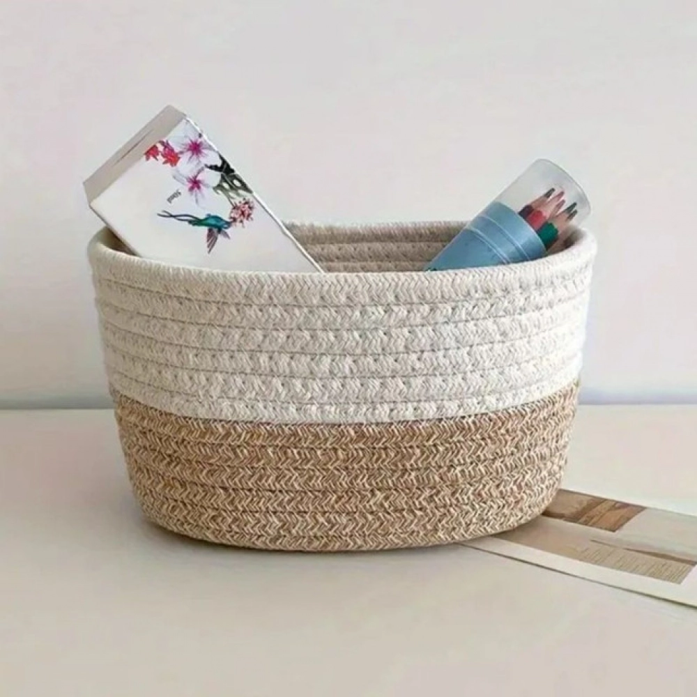 Generic Cotton Pack Of_1 Bathroom Storage Basket For Clothes (White) Generic Cotton Pack Of_1 Bathroom Storage Basket For Clothes (White)