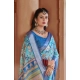 Generic Women's Printed Cotton Linen Saree withPrinted Saree With Unstitched Blouse (Light Blue, 5-6Mtrs) Generic Women's Printed Cotton Linen Saree withPrinted Saree With Unstitched Blouse (Light Blue, 5-6Mtrs)