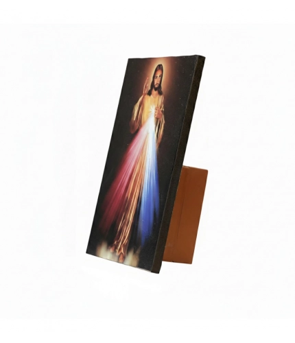 Generic Wooden Divine Mercy Of Jesus Christ Table Top Christian Bible Verses Player (Multicolor)