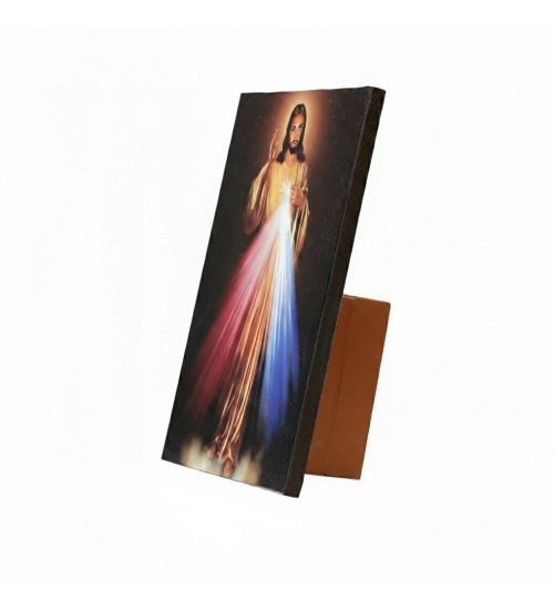 Generic Wooden Divine Mercy Of Jesus Christ Table Top Christian Bible Verses Player (Multicolor)