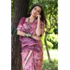 Generic Women's Faux_Tussar_Silk Abstract_Print Saree With Unstitched Blouse 5.5Mtr (Pink)